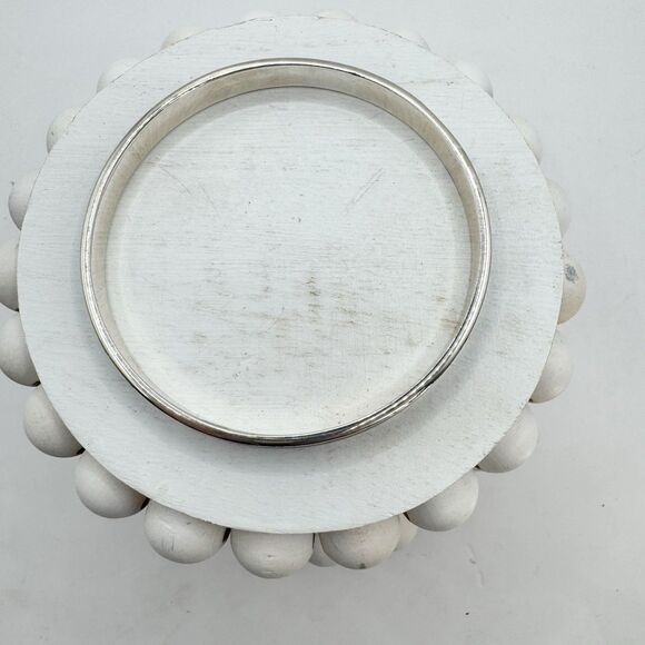 Vera Bradley Women's Silver Tone Black Enamel Narrow Bangle Bracelet - Picture 6 of 9